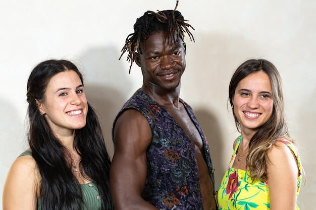 A close-up shot of a diverse group of Gen Z individuals in Spain, each wearing unique and expressive clothing, highlighting different styles and cultural backgrounds.