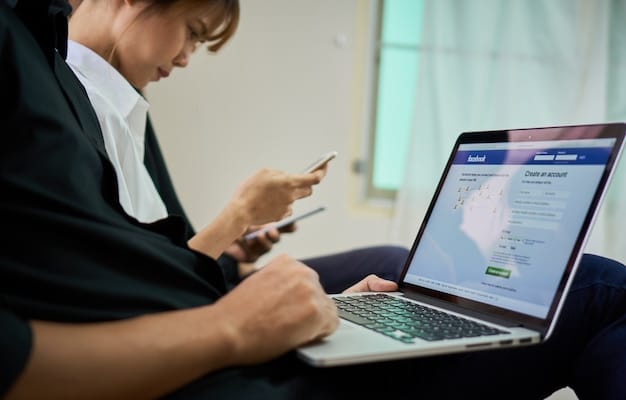 A person using a laptop to access a government website, possibly to apply for unemployment benefits. The scene should convey the use of technology in accessing social services.