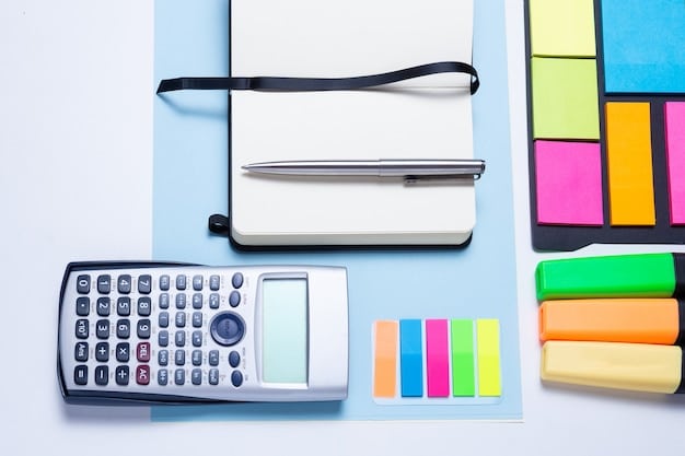 An image showing a calculator, a pen, and a notebook with calculations and notes related to pension amounts and income. The background is a calm and organized workspace, suggesting careful planning and financial management.