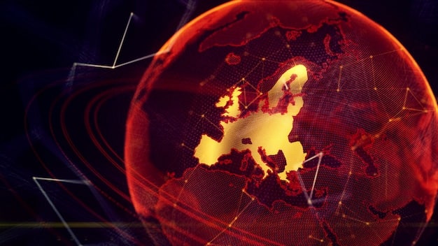 A map of Europe highlighting Spain and comparing its tech sector growth with countries like Germany, France, and the UK.