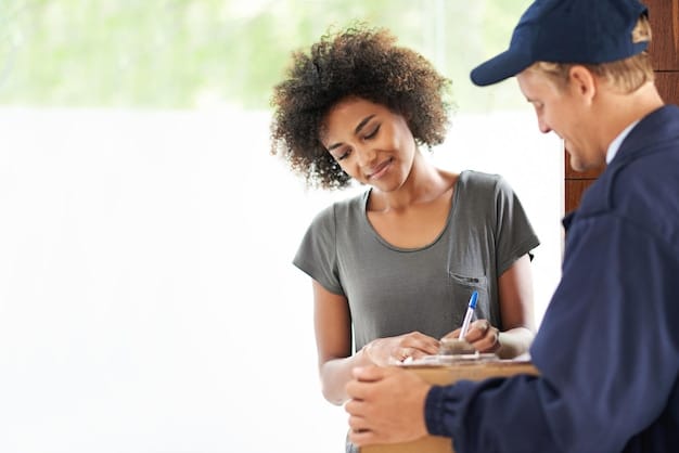 A person receiving a check or assistance voucher, with a warm, supportive interaction with a social worker or government employee. The scene should evoke feelings of security and community support.