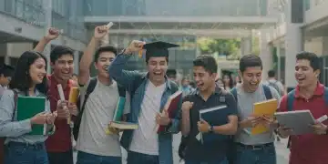 Estudiantes mexicanos celebrando el acceso a becas educativas federales con un aumento del 10% en fondos disponibles para 2026.