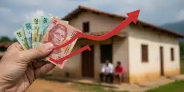 Familia mexicana preocupada por el impacto de la inflación en su presupuesto y poder adquisitivo en 2025.