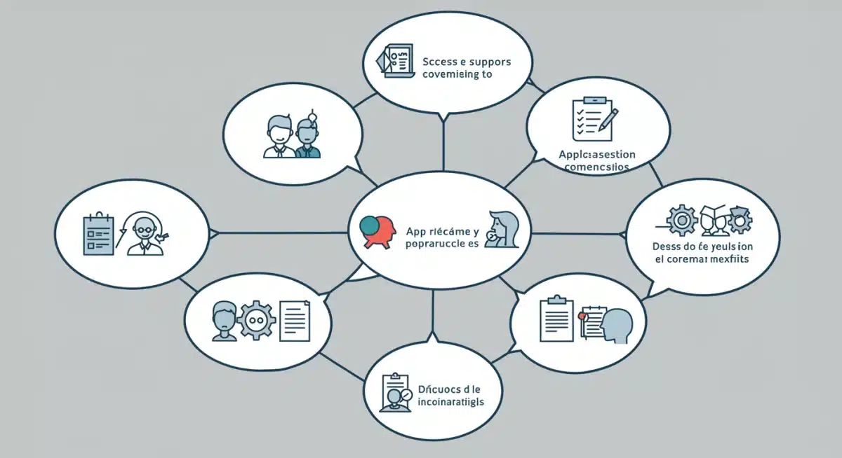 Diagrama de flujo con los pasos y requisitos para acceder a programas de apoyo al empleo joven en México.