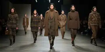 Modelos desfilando en la Semana de la Moda de México 2026, mostrando tendencias otoño-invierno.