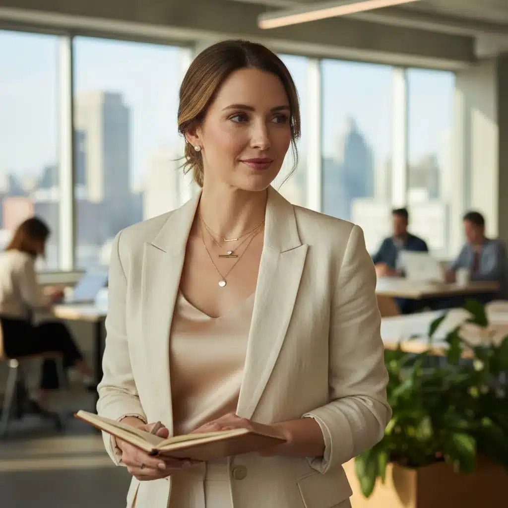 Blazer über Seiden-Camisole für eleganten Business-Casual-Look
