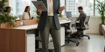 Stylische Frau im Business-Casual-Look im modernen Büro 2026