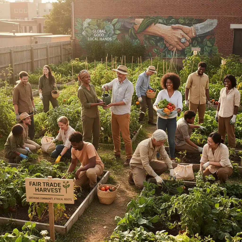 Gemeinschaftsgarten-Projekt symbolisiert fairen Handel