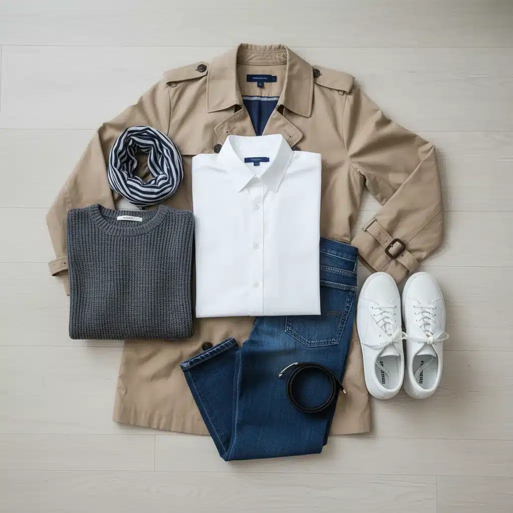 Flachansicht Herren-Kapselgarderobe Essentials