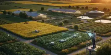 Moderne deutsche Landwirtschaft mit nachhaltigen Praktiken und digitalen Technologien im Jahr 2026