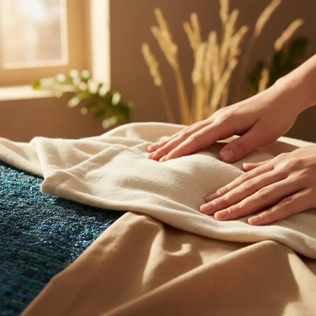 Vielfältige innovative und nachhaltige Textilmaterialien wie recyceltes Plastik und Bio-Baumwolle.