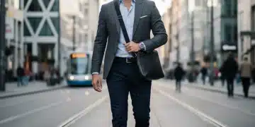Stilvoller Mann in Deutschland, der Selbstbewusstsein und Eleganz ausstrahlt