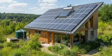 Energia Limpa em Casa: 3 Opções Acessíveis para um Consumo Mais Sustentável em 2026 Casa moderna com painéis solares e soluções de energia limpa para um futuro sustentável