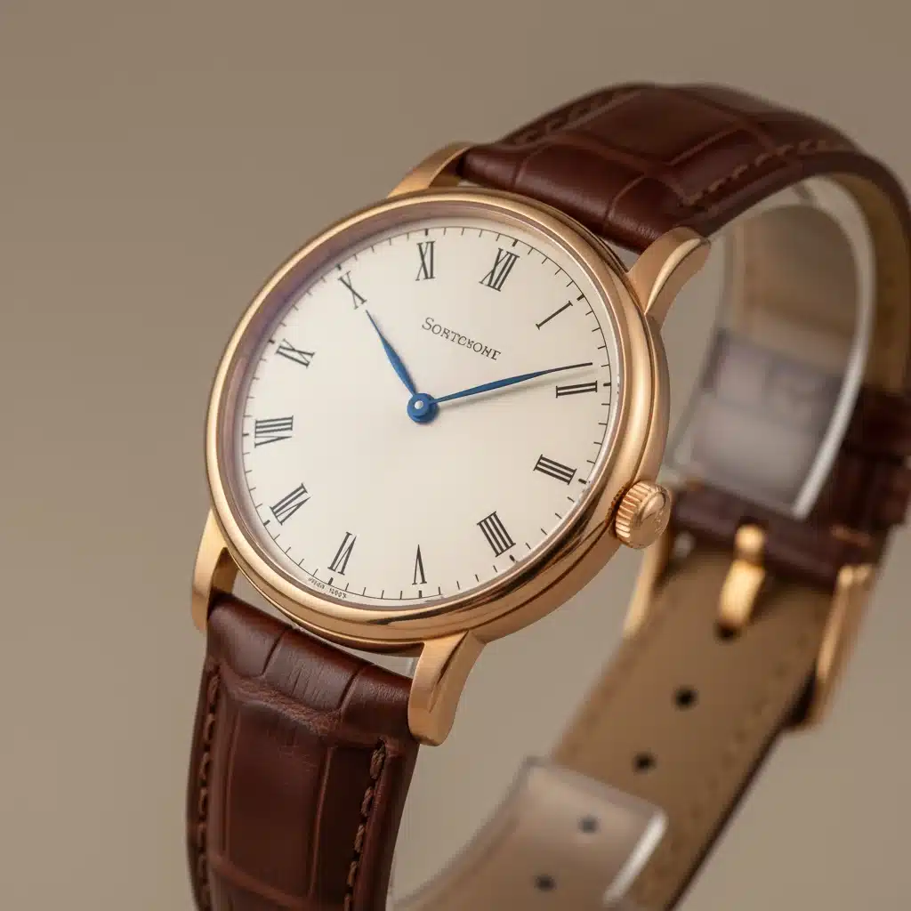 Relógio clássico e elegante com pulseira de couro, símbolo de sofisticação e investimento