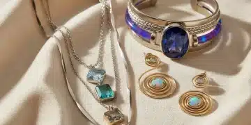 Coleção de joias e acessórios modernos e elegantes com materiais sustentáveis para 2026
