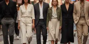 Pessoas diversas usando os 6 modelos de calçados essenciais para 2026, em um ambiente urbano, destacando as tendências de moda.