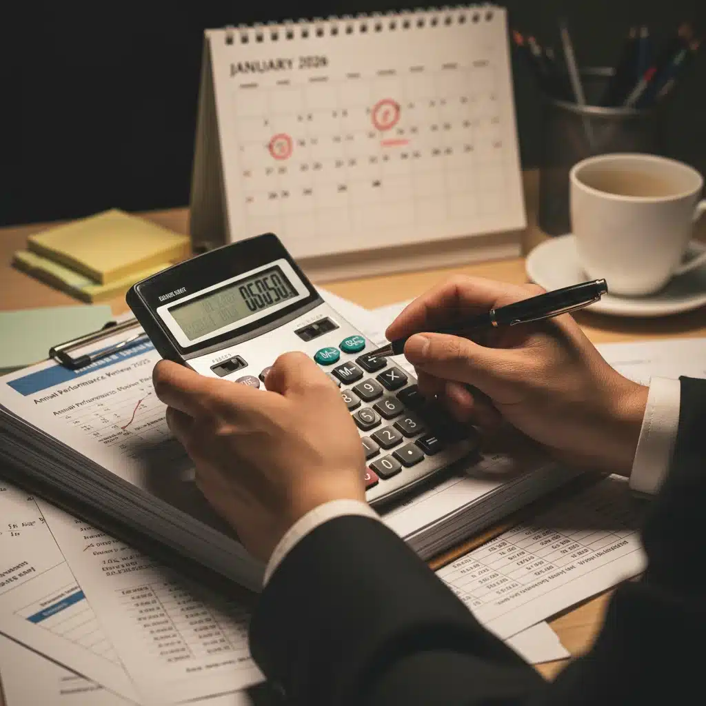 Calculatrice et documents financiers pour anticiper 2026