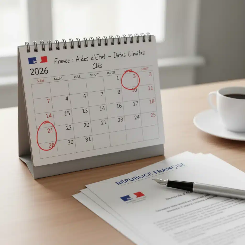 Aides d’État 2026 : Dates Limites Cruciales à Ne Pas Manquer en France