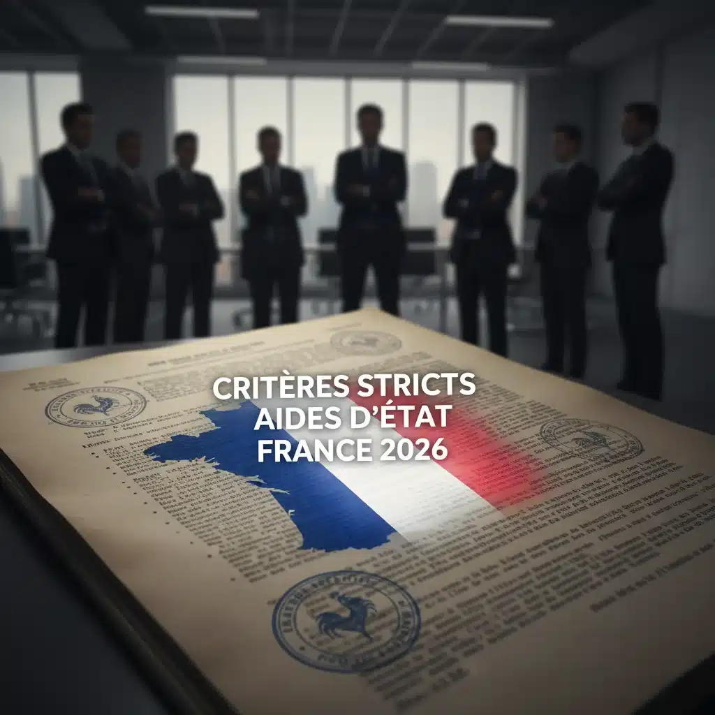 Aides d’État France 2026 : Critères Stricts et Implications