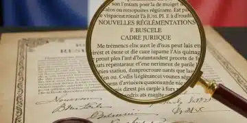 Document juridique et loupe symbolisant les nouvelles réglementations sur les aides d'État en France.