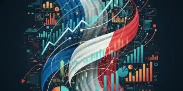 Graphique stylisé de l'économie française et des élections 2026