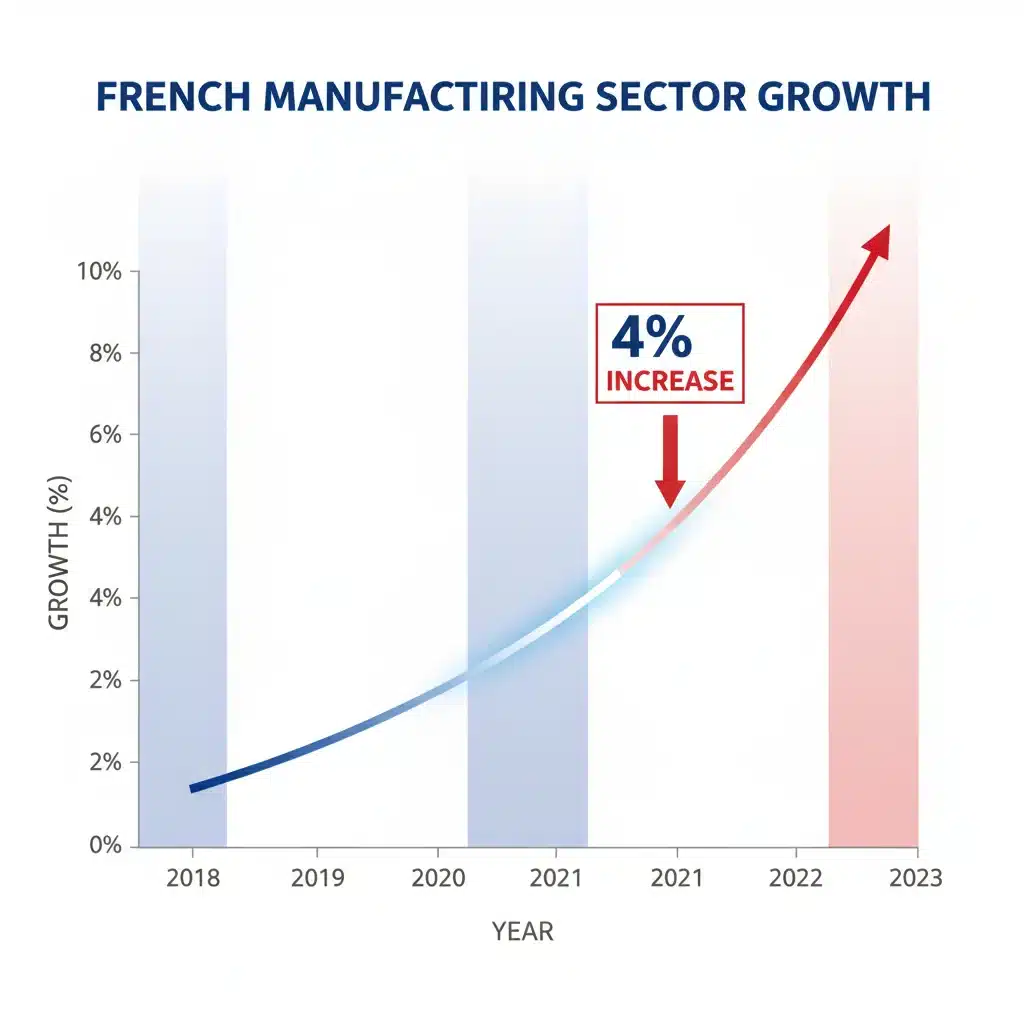 Graphique de croissance de l'industrie manufacturière française