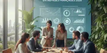 Professionnels discutant des stratégies de transition écologique en entreprise en France, 2026