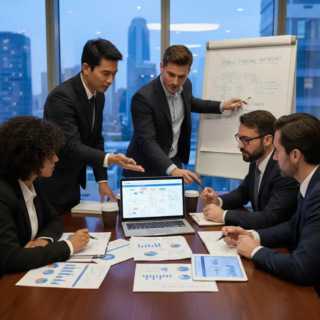 Entrepreneurs discutant stratégie de demande d'aides financières