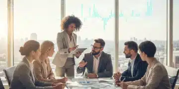 Entrepreneurs discutant de stratégies d'innovation et de financement pour 2026