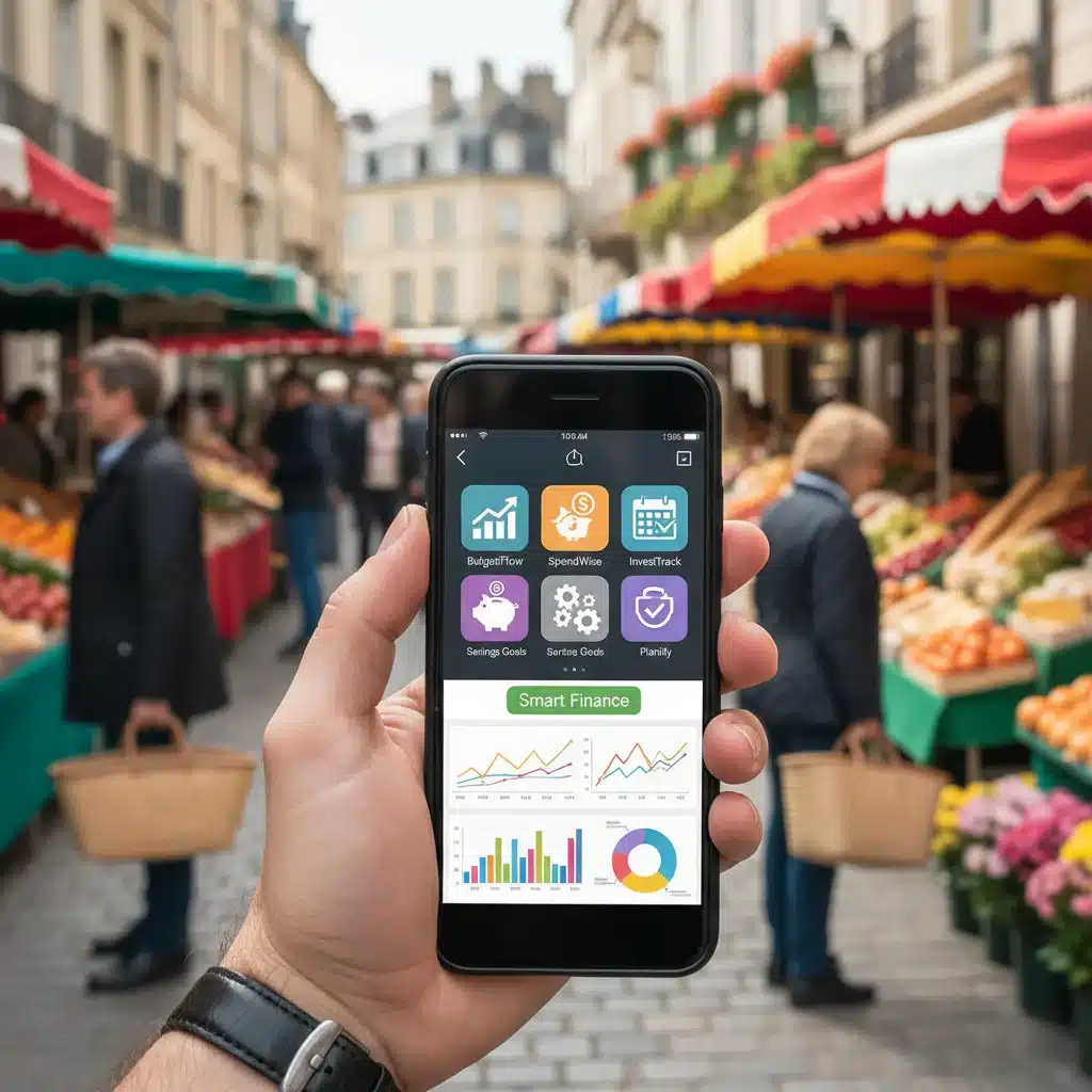 Personne utilisant une application de gestion de budget pour optimiser ses dépenses en France.