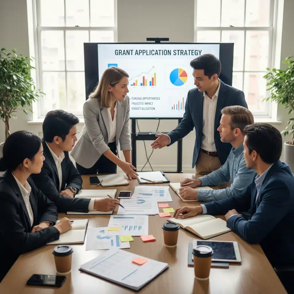 Équipe d'experts analysant des stratégies de candidature pour les aides d'état