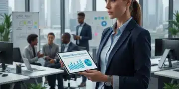 Femme d'affaires analysant les données pour les aides d'État 2026 pour les PME