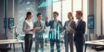 Professionnels collaborant autour de la digitalisation et des aides financières pour entreprises.